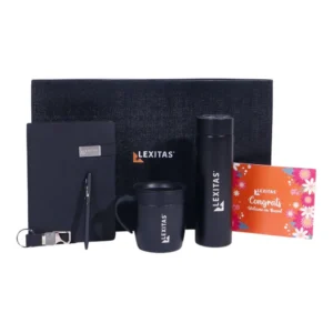 lexitas 5 in 1 gift set | notebook | pen | mug | keychain | flask